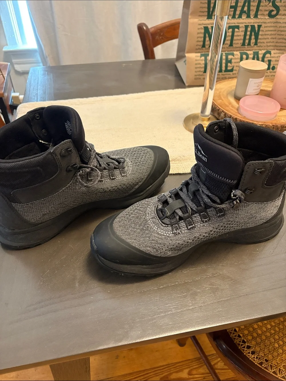 L.L. Bean Men’s Tek 2.5 Gray and Black PrimaLoft Insulated Waterproof Boots